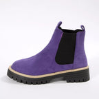 Women's Comfortable Block Heel Round Toe Ankle Boots for Fall and Winter