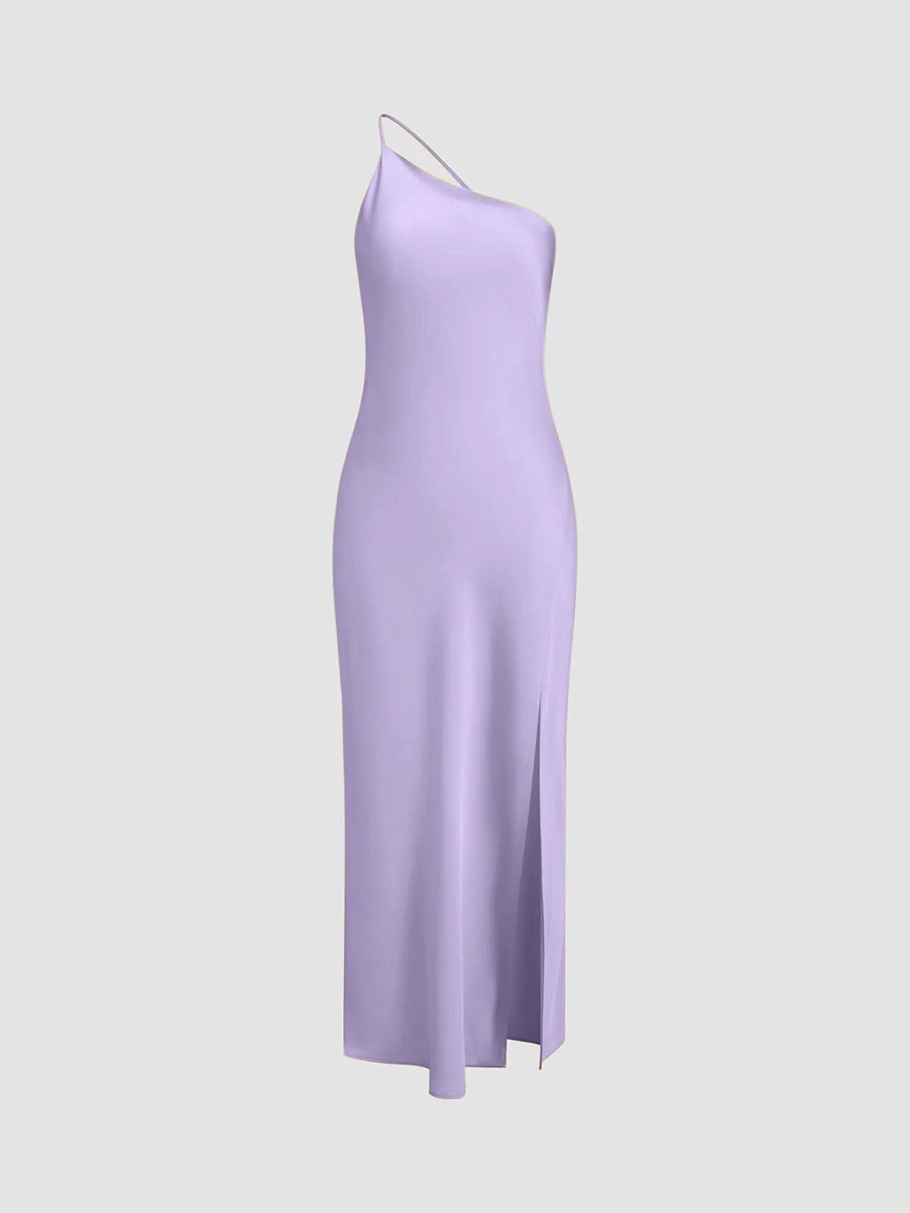 Women's Thin Strap Open-Back Slip Maxi Dress - Violet