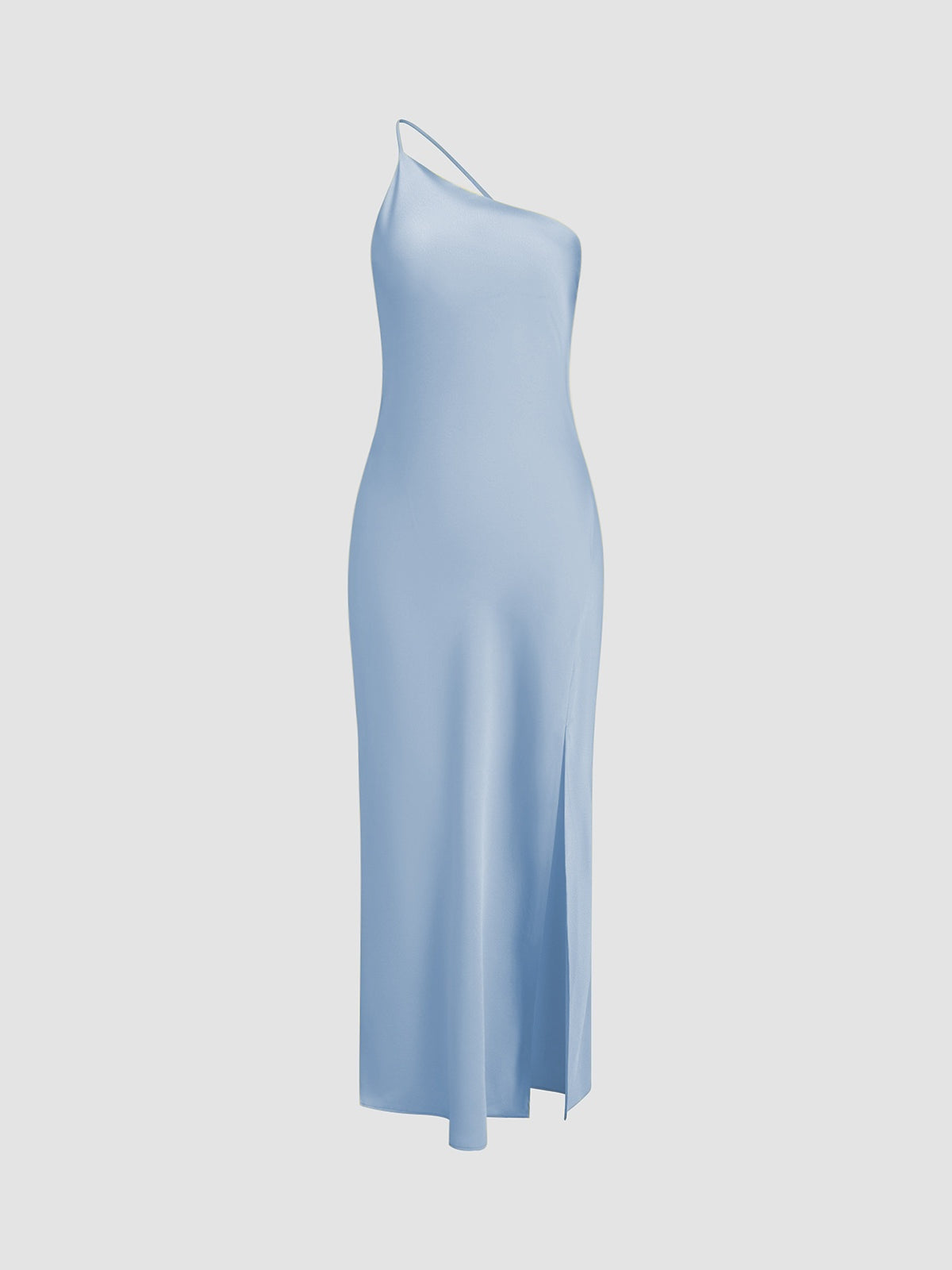 Women's Thin Strap Open-Back Slip Maxi Dress - Blue