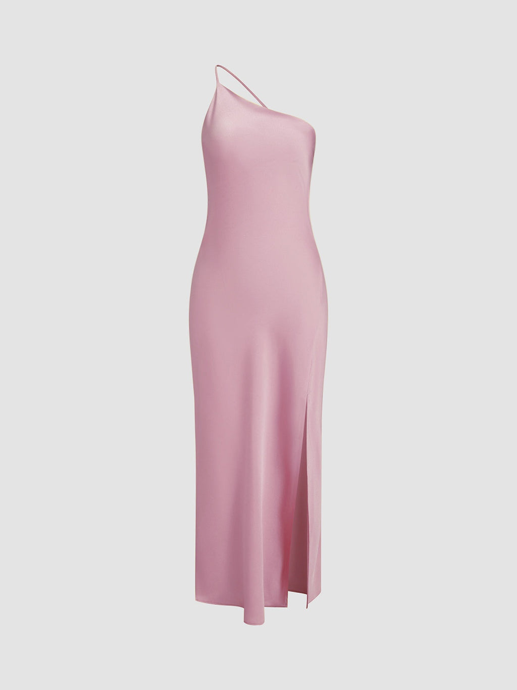 Women's Thin Strap Open-Back Slip Maxi Dress - Pink