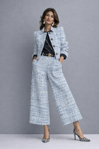 Women's Sophisticated Versatile Two-Piece Set - Blue