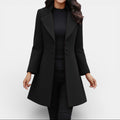 Women's Long Tailored Coat - Black