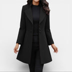 Women's Long Tailored Coat - Black