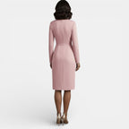Women's Elegant V-Neck A-Line Midi Dress