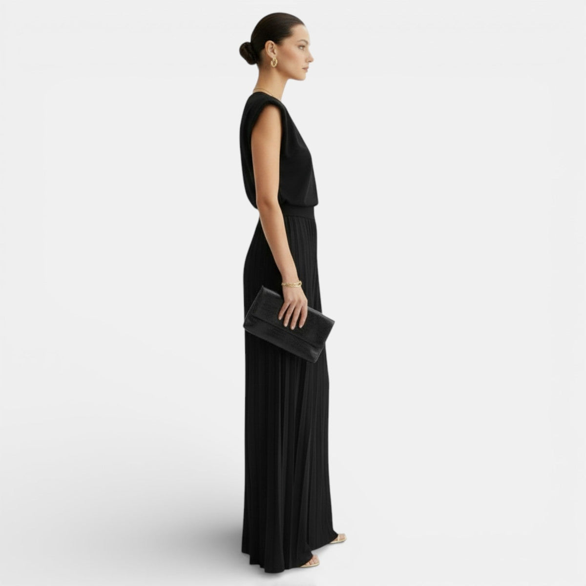 Women's Sleeveless Set with Wide-Leg Pants