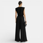 Women's Sleeveless Set with Wide-Leg Pants