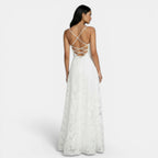 Women's Fitted Backless Tie Dress