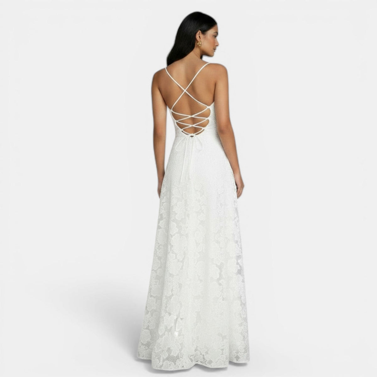 Women's Fitted Backless Tie Dress