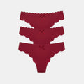 Women's Seamless Thong Underwear 12-Pack - Red