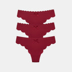 Women's Seamless Thong Underwear 12-Pack - Red