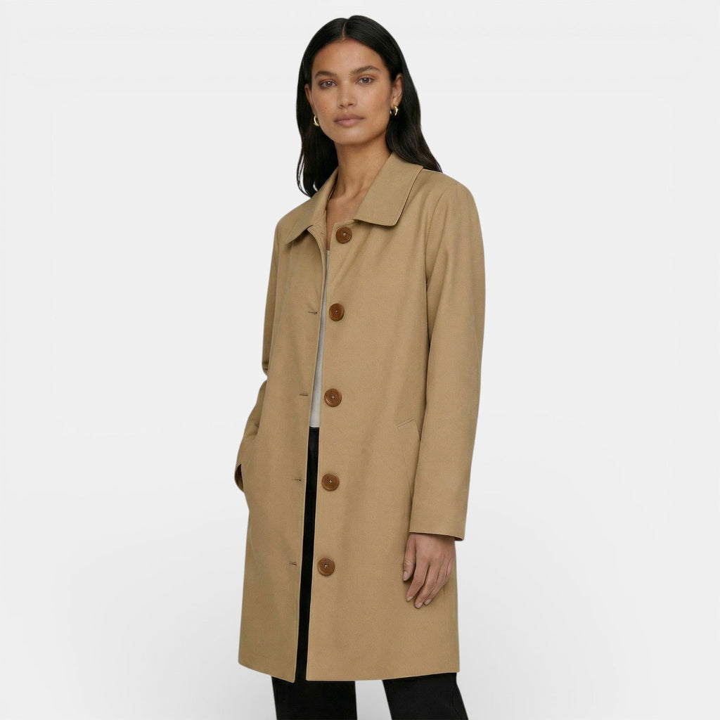 Women's Lightweight Trench Coat - Khaki