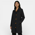 Women's Lightweight Trench Coat - Black
