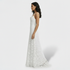 Women's Floral Open-Back Maxi Party Dress