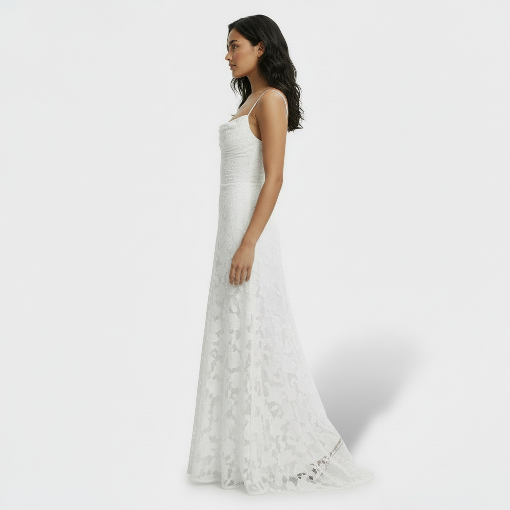 Women's Floral Open-Back Maxi Party Dress