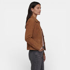 Women's Brown Suede Jacket for Fall