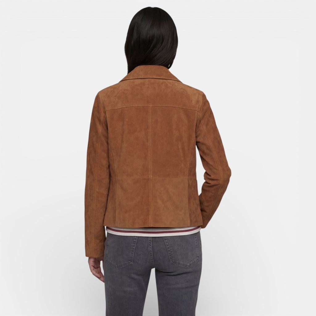 Women's Brown Suede Jacket for Fall