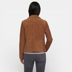 Women's Brown Suede Jacket for Fall