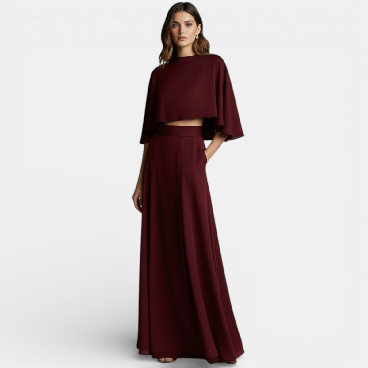 Women's Elegant Minimalist Set - Red