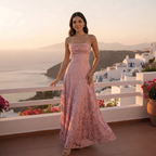 Women's Fitted Backless Tie Dress