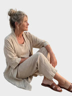 Women's Relaxed Fit Three-Piece Linen Set