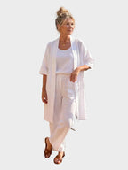 Women's Relaxed Fit Three-Piece Linen Set
