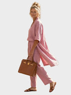 Women's Relaxed Fit Three-Piece Linen Set
