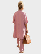 Women's Relaxed Fit Three-Piece Linen Set