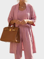 Women's Relaxed Fit Three-Piece Linen Set