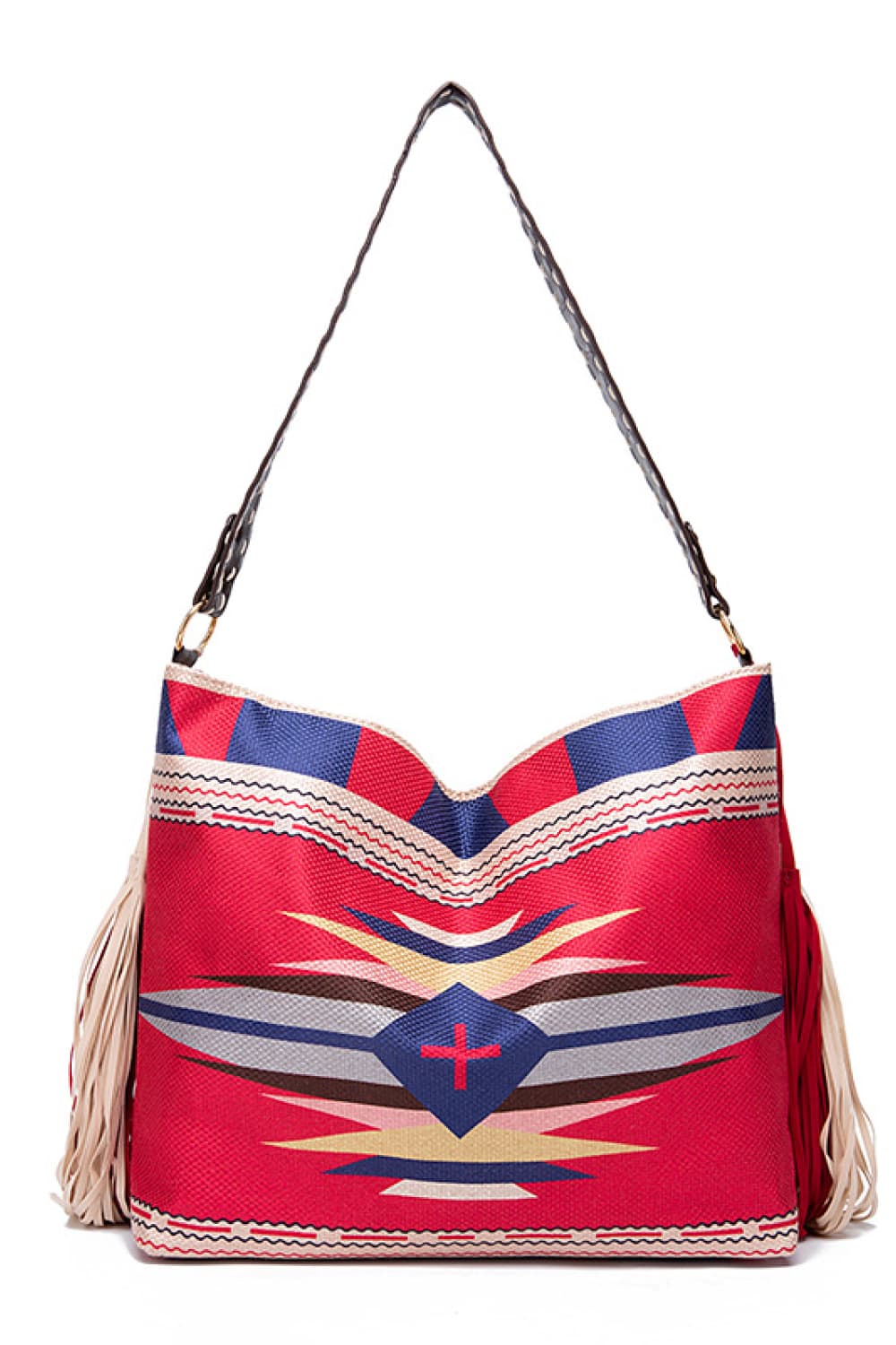 Women's Geometric Print Canvas Tote Bag