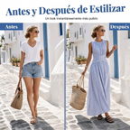 Women's Striped Wrap-Waist Dress