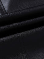 Men's Zip-Up Leather Moto Jacket
