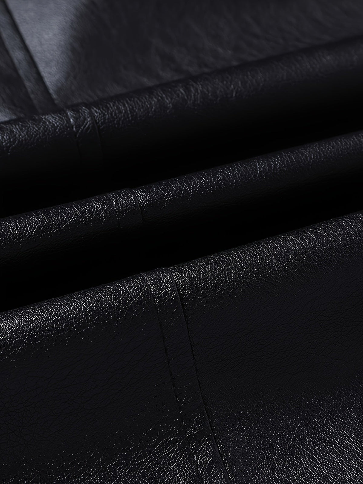 Men's Zip-Up Leather Moto Jacket