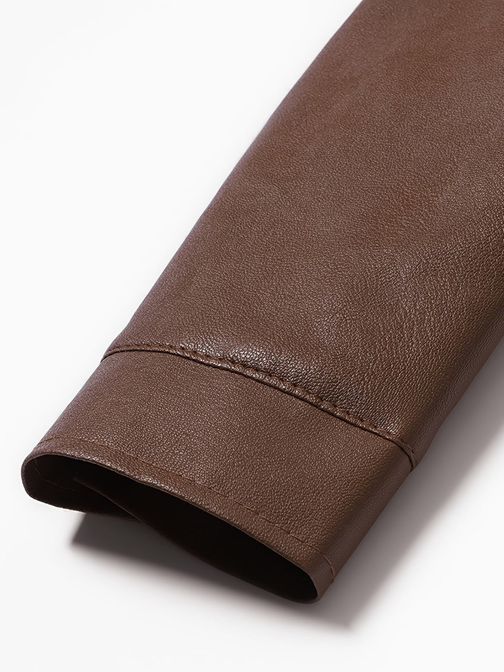 Men's Zip-Up Leather Moto Jacket