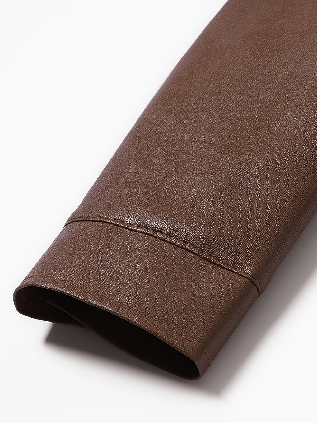 Men's Zip-Up Leather Moto Jacket
