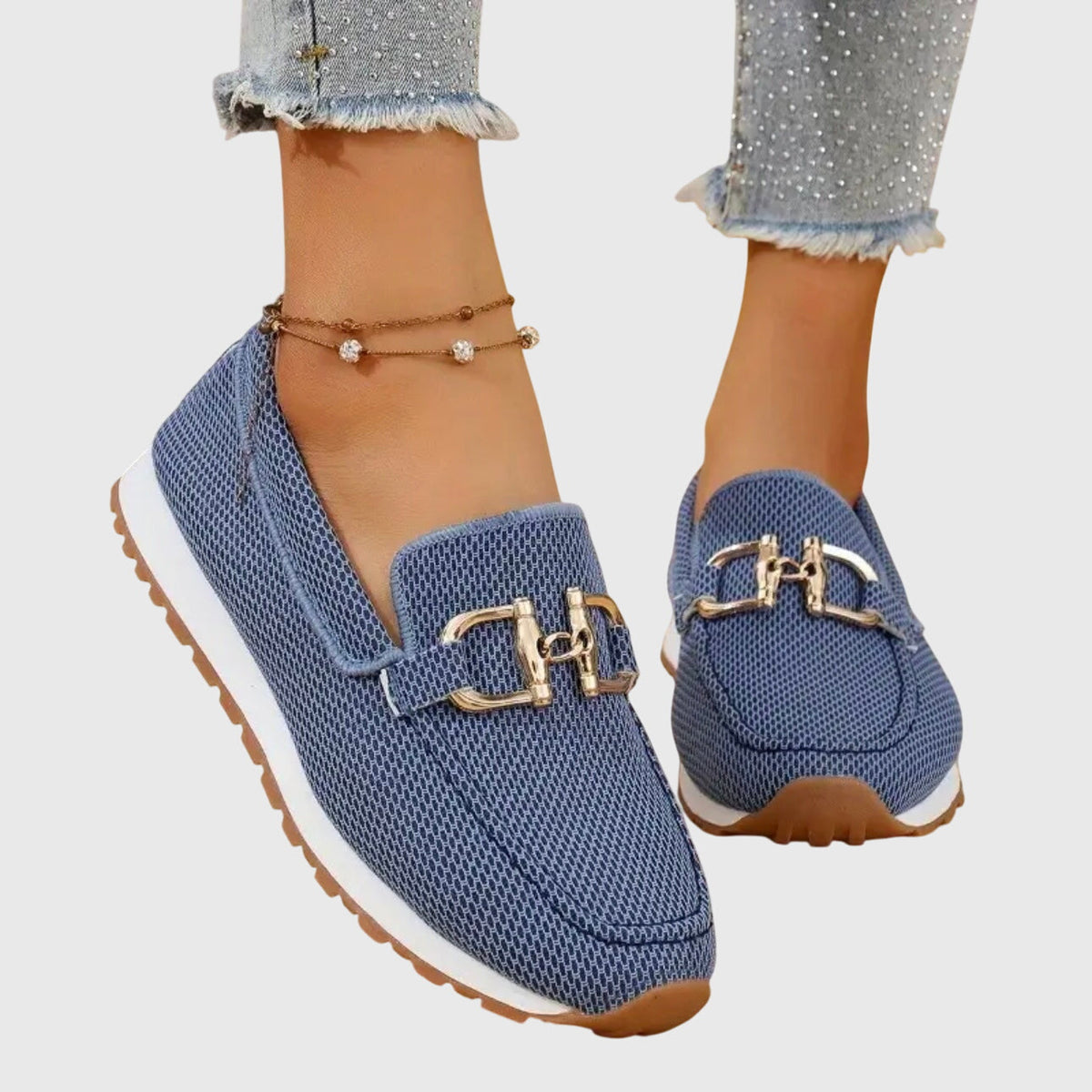 Women's Elegant Comfortable Loafers - Blue