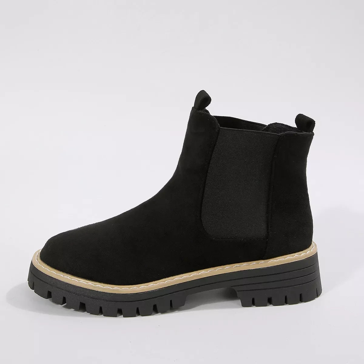 Women's Comfortable Block Heel Round Toe Ankle Boots for Fall and Winter