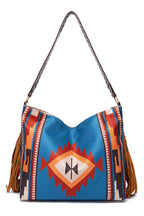 Women's Geometric Print Canvas Tote Bag