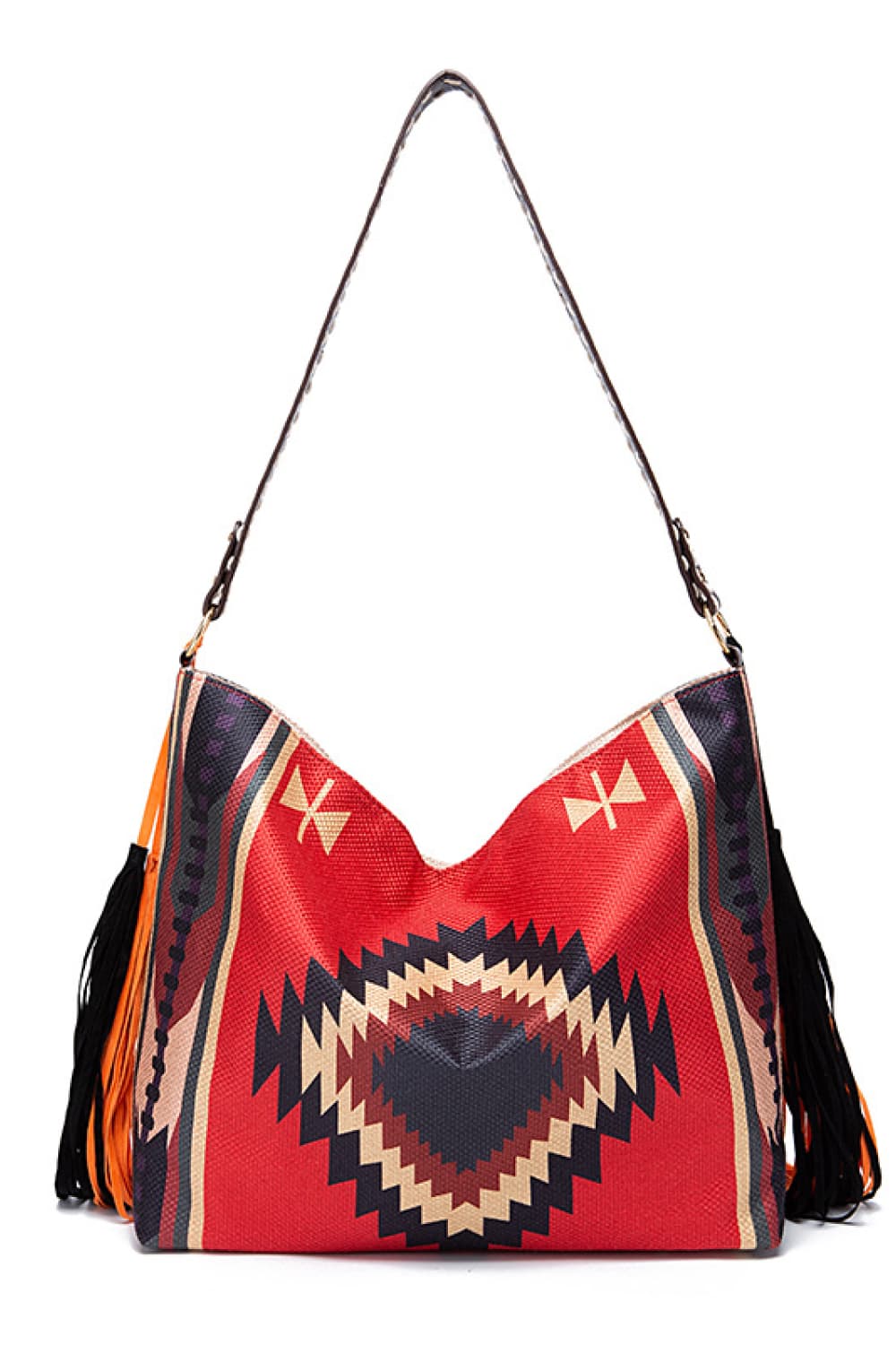 Women's Geometric Print Canvas Tote Bag