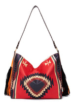 Women's Geometric Print Canvas Tote Bag