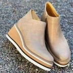 Women's Comfortable Platform Wedge Ankle Boots for Fall and Winter