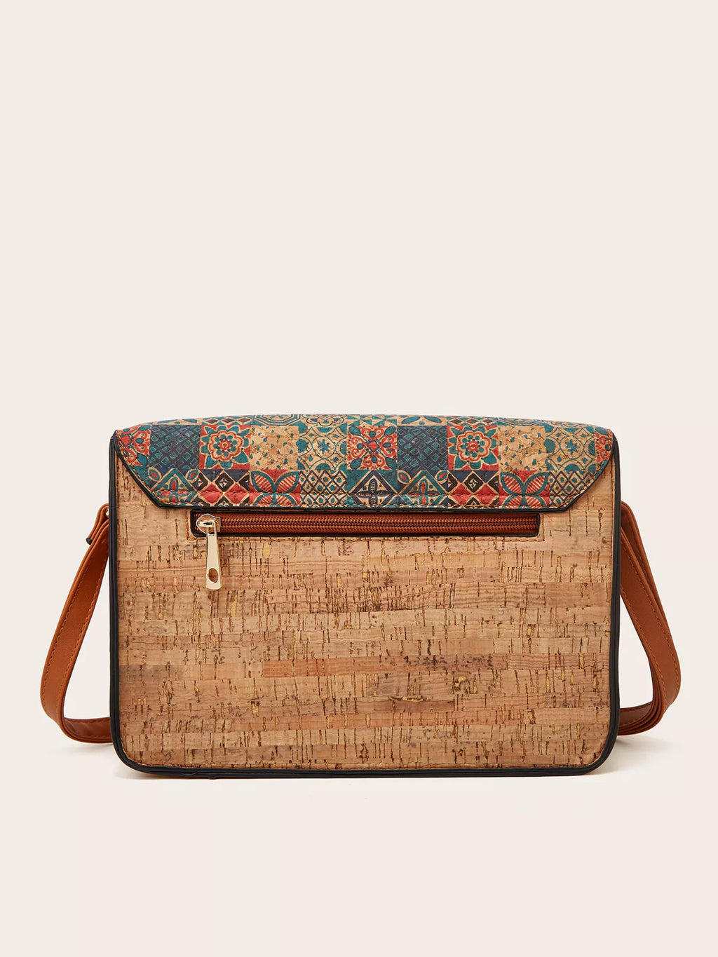 Women's Vintage Printed PU Leather Crossbody Bag