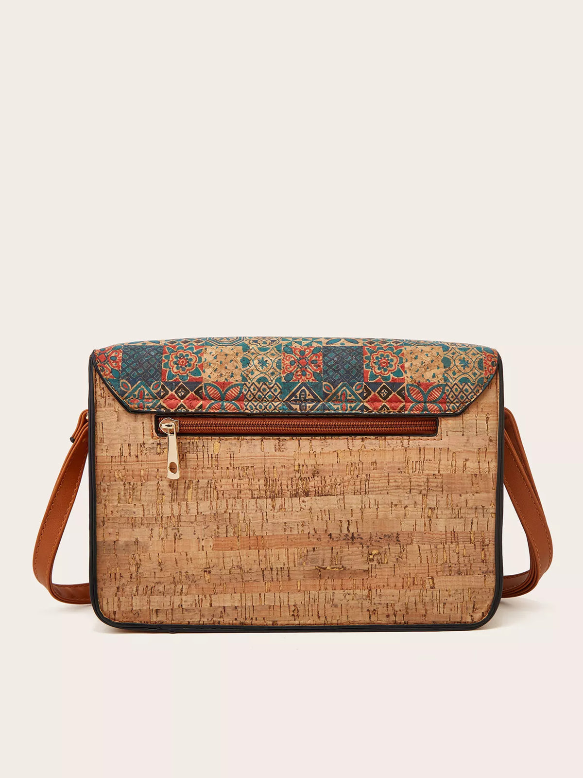 Women's Vintage Printed PU Leather Crossbody Bag