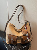 Women's Buckle Shoulder Bag with Pocket