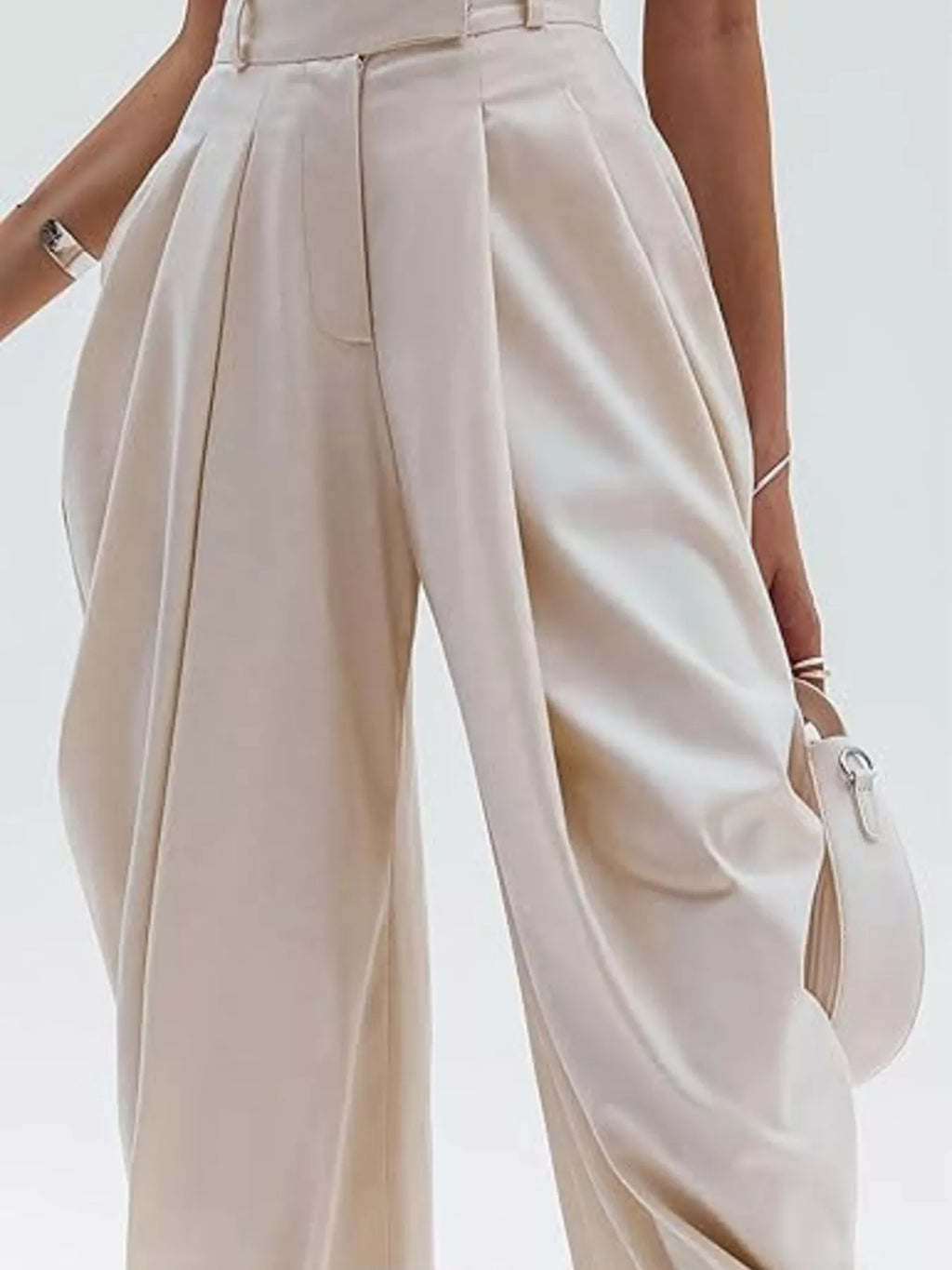 Women's High-Rise Flowy Wide-Leg Pants