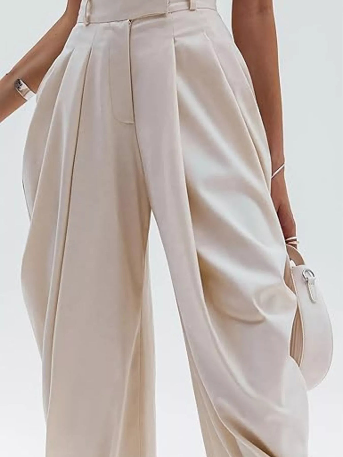 Women's High-Rise Flowy Wide-Leg Pants