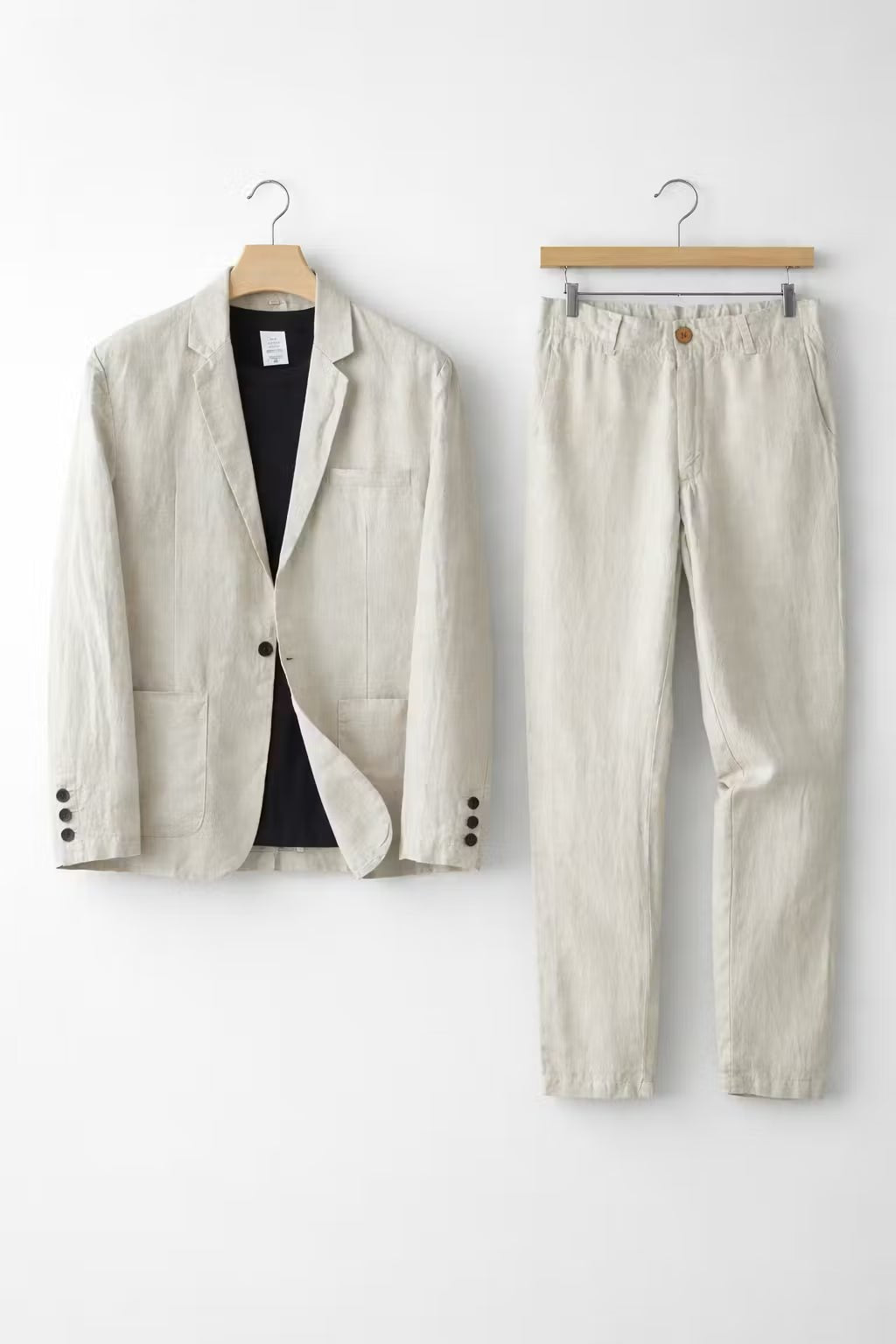 Men's Elegant Relaxed Fit Linen Suit