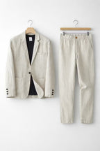 Men's Elegant Relaxed Fit Linen Suit