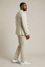 Men's Elegant Relaxed Fit Linen Suit