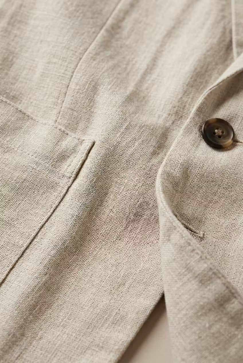 Men's Elegant Relaxed Fit Linen Suit