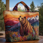 Women's Handmade Quilted Tote Bag with Unique Print